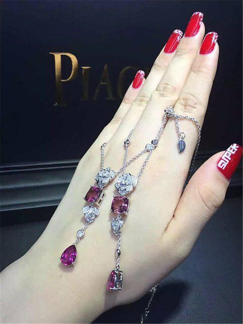 Luxury jewe factory rose series necklace gold diamond 18k gold white gold yellow gold rose gold diamond necklace
