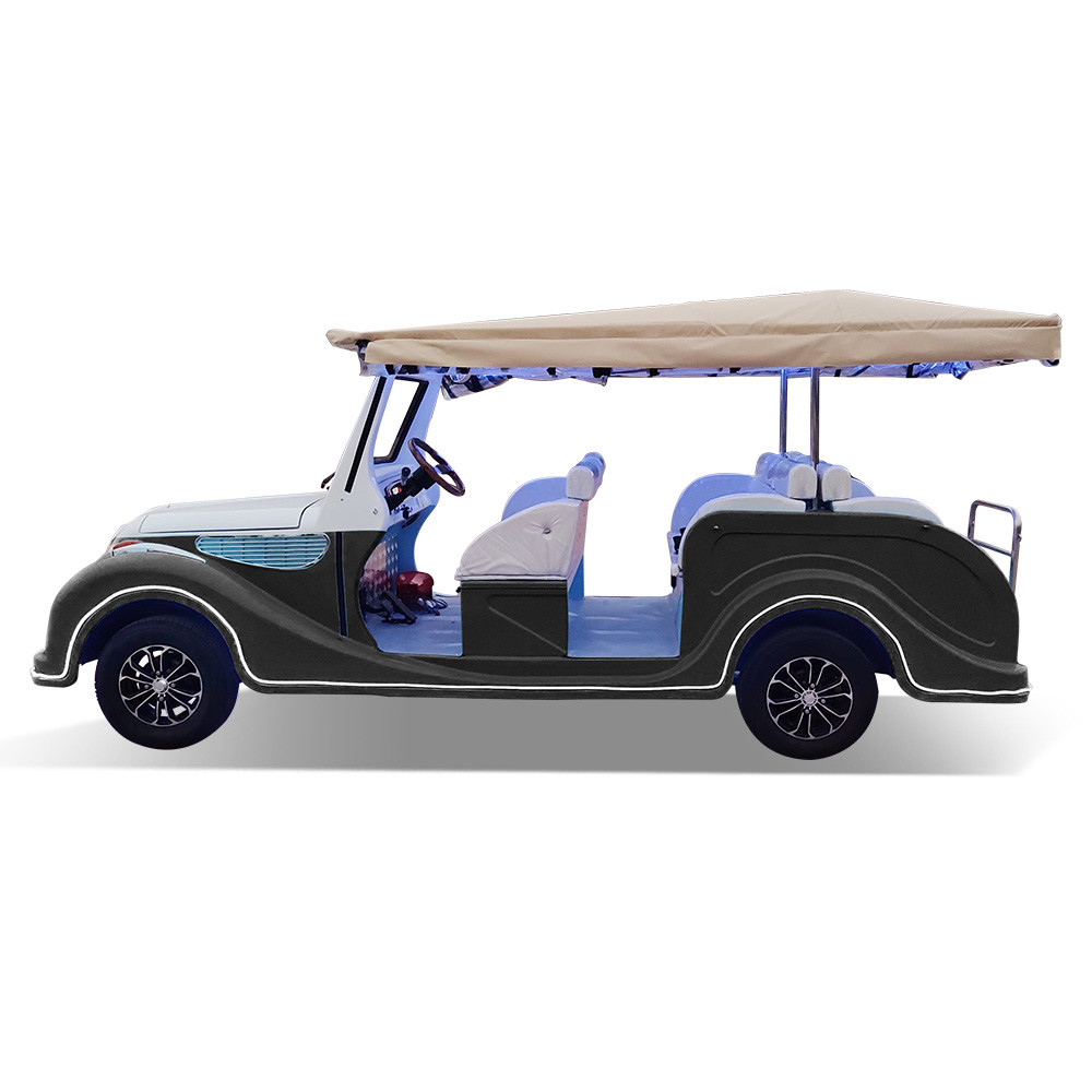 8 Seats Classic Golf Cart Steel Frame Iron Shell Stamping Body 5kw 48V*150AH Battery Operated