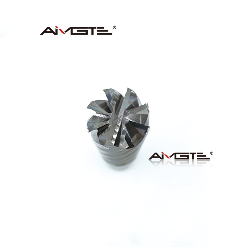 25mm 8 Flute Solid Carbide End Mill for Engine Components Specialized Milling Cutter for Steel Cast Iron HRC55 Hardness TiAlN Coated CNC Machining