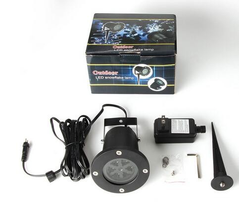 LED Light Moving Snowflake Landscape Laser Projector Lamp Outdoor Garden Xmas