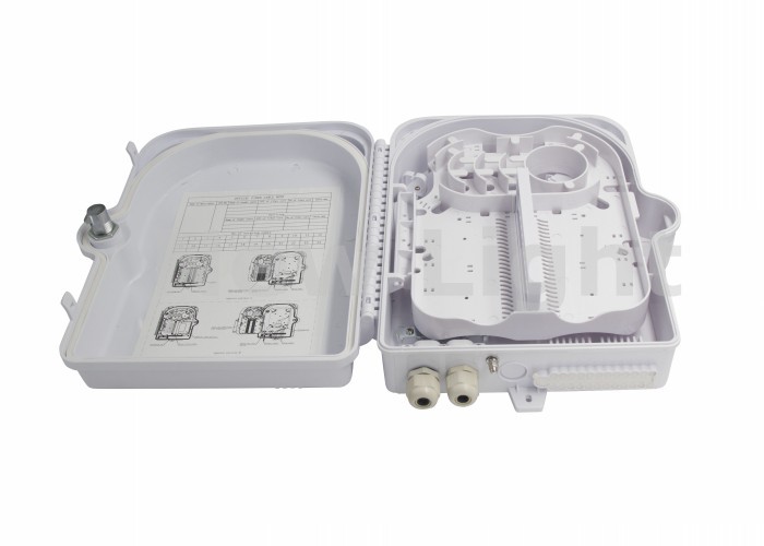 Withe Color Fiber Optic Termination Box SC 48 Port Wall Box For Local Area