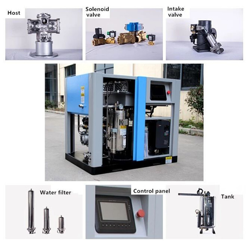 Top quality oil free rotary screw air compressor 160 KW Schneider Sunshine