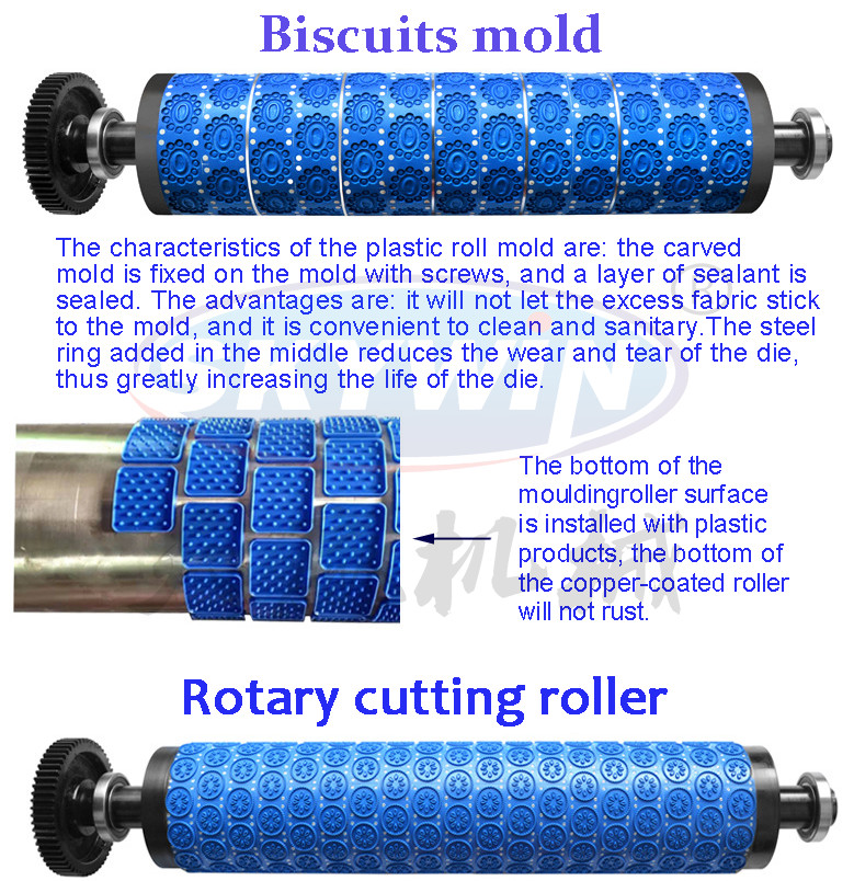 Plastic And Copper Biscuit Mould For Biscuit Making Customized Mould Roller