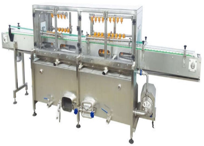 Filled Can Washing Machine , Fish Canning Plastic / Glass Bottle Washing Machine