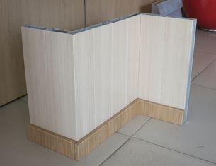 Indoor Wood Grain Looking Surface Decorative Metal Wall Panels / Architectural