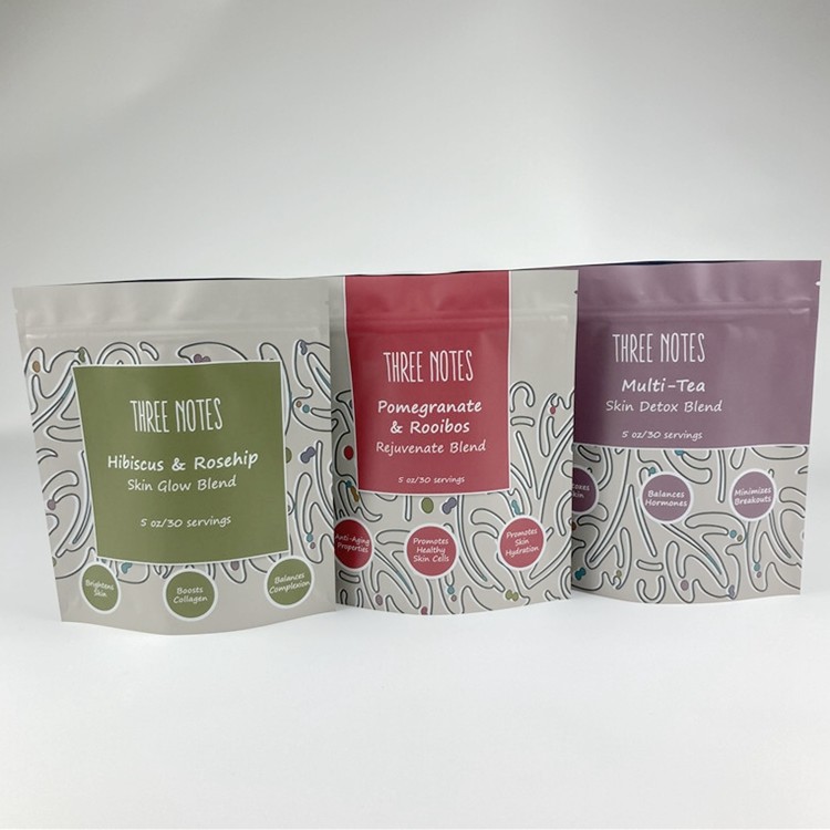Airtight Aluminum Foil Smell Proof Tea Package Bag Plastic Flower Seeds Doypack
