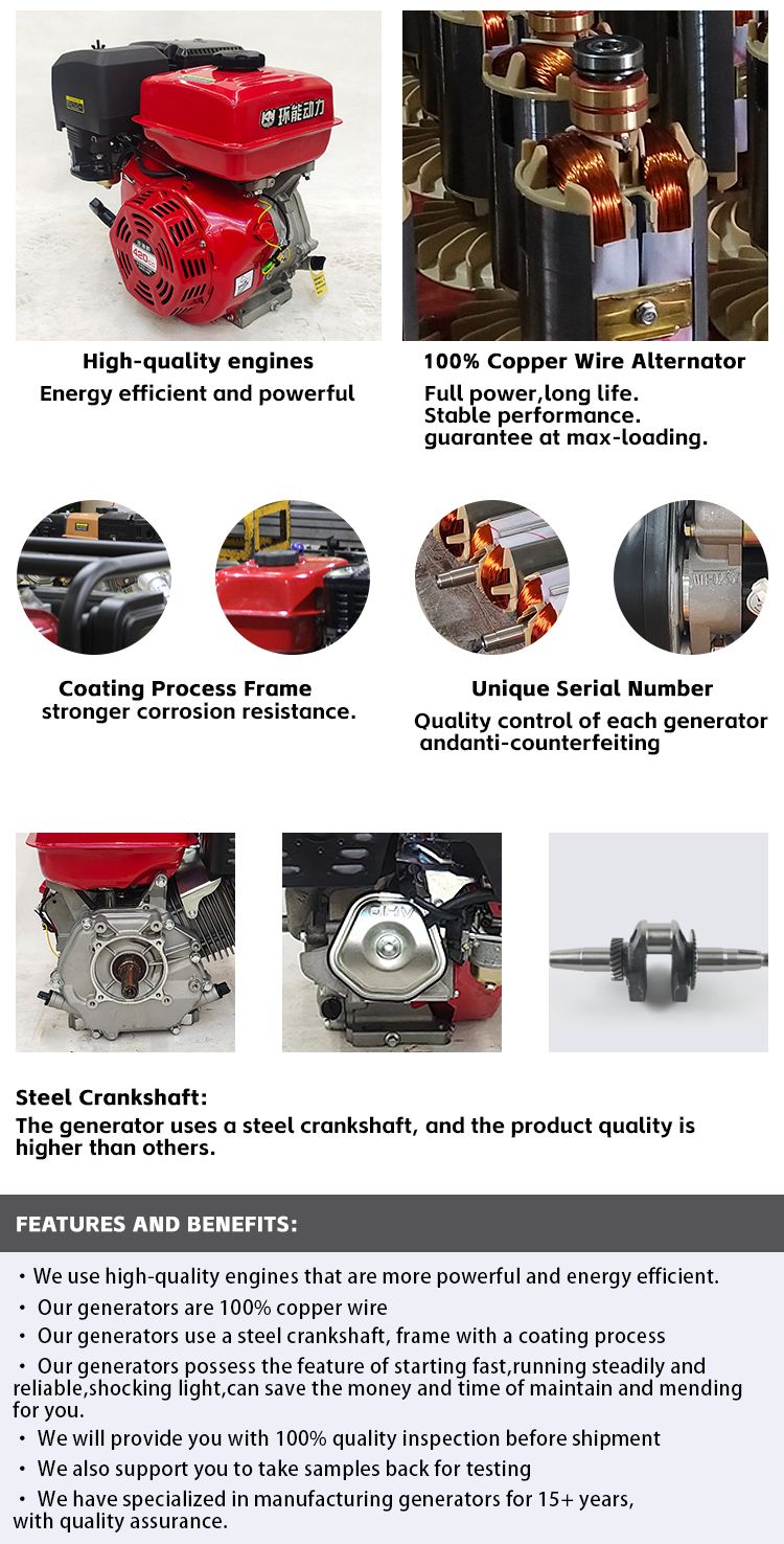 Portable 160A 230A Gasoline Welding Machine 2KW AC Small Inverter Arc Petrol Welder Welding Generator