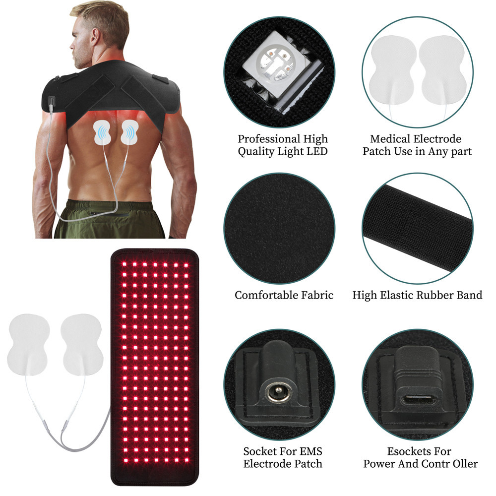 LED Light And EMS Multifunctional Infrared Waist Belt For Muscle Massaging