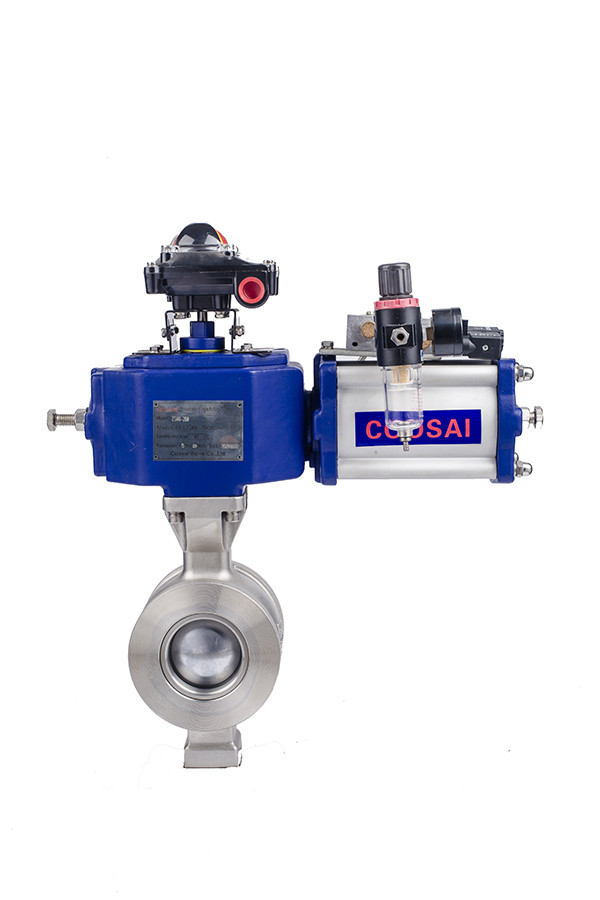 Double Acting Pneumatic Actuator Segment Ball Valve Manufactured by ABC Valve Company