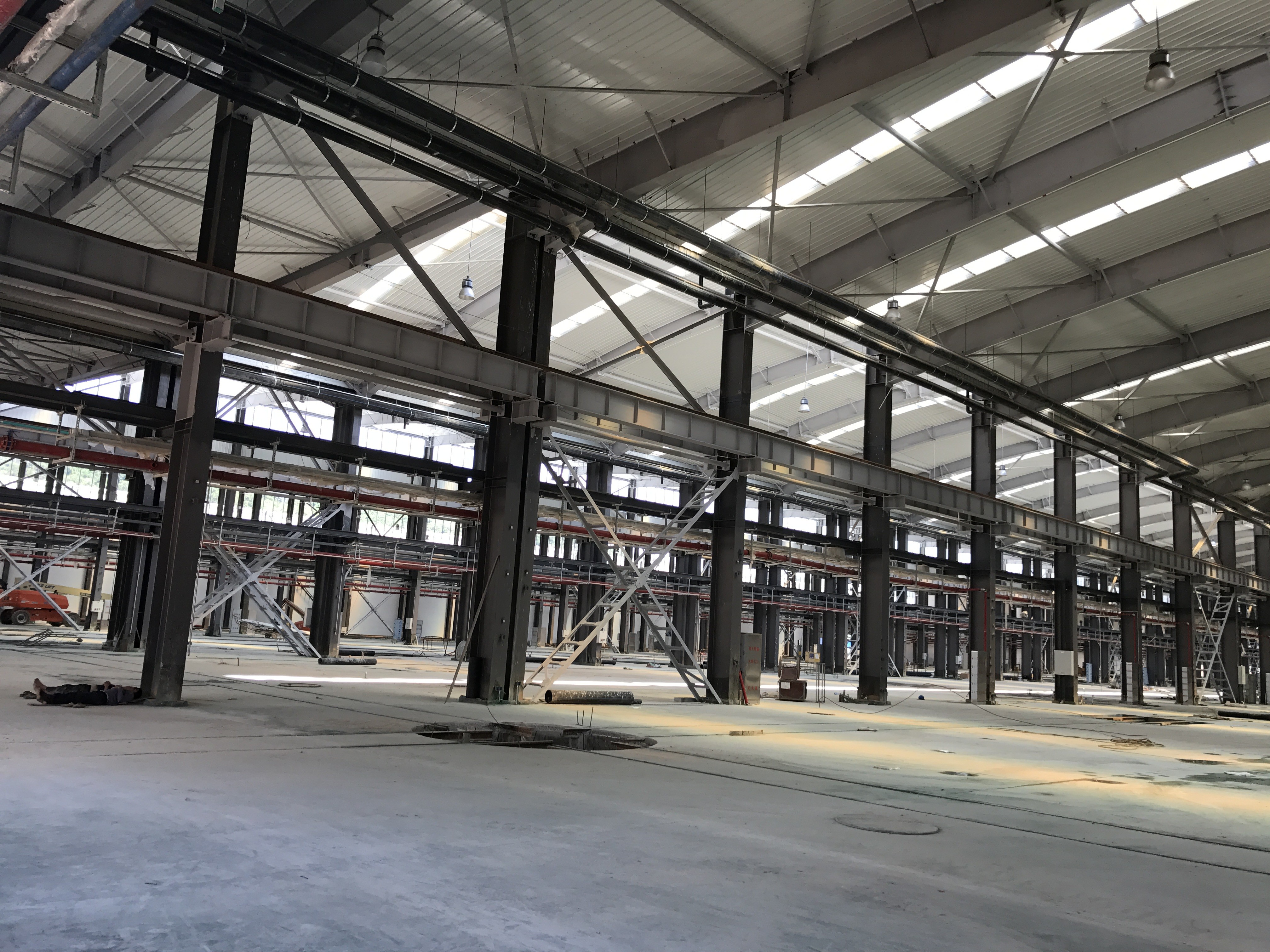 Stable H Steel Structure Industrial Metal Frame Workshop Construction Fast For Subway Workshop