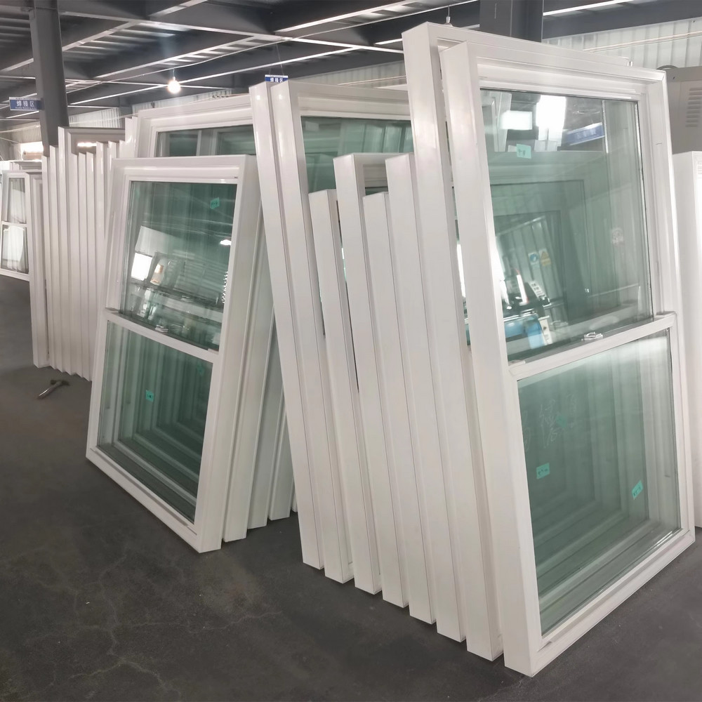 OEM Single Hung Vinyl Windows Soundproof For Office Building Customizable