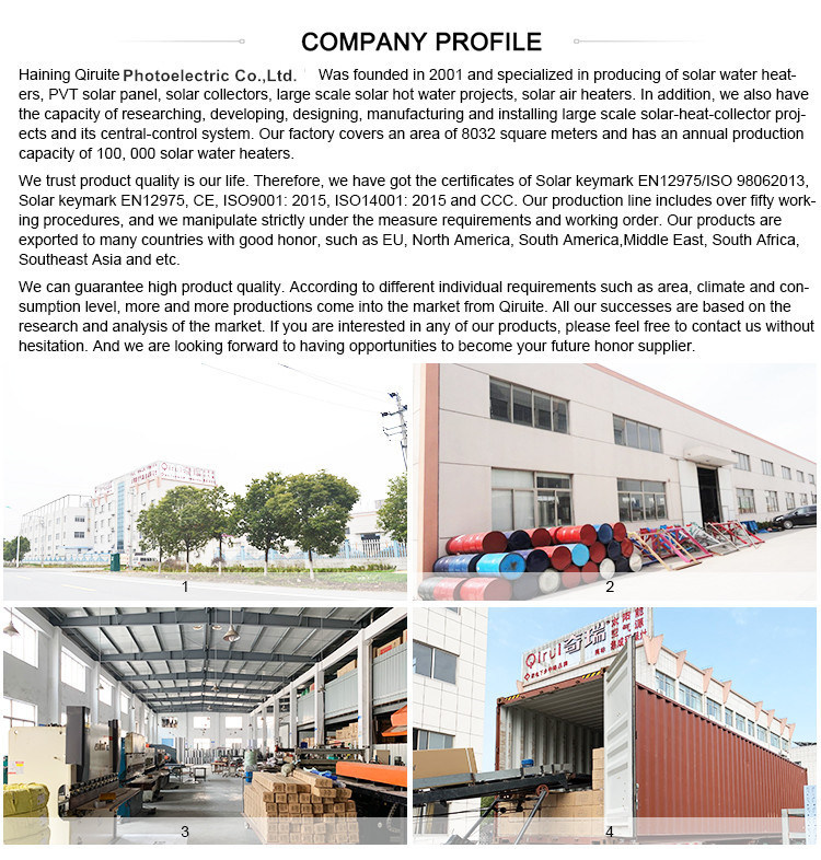 High Efficiency Antifreeze Vacuum Tube Heat Pipe Solar Collector with Solar Keymark for Solar Heating