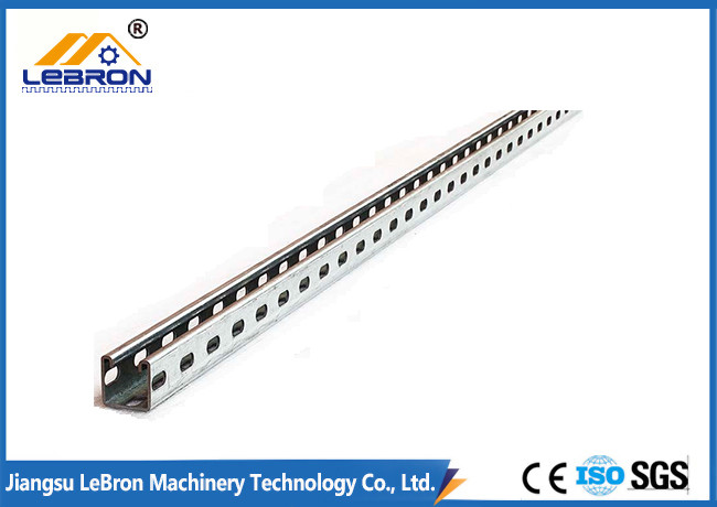 Solar Strut Channel Roll Forming Machine , Blue Portable Roll Forming Machine