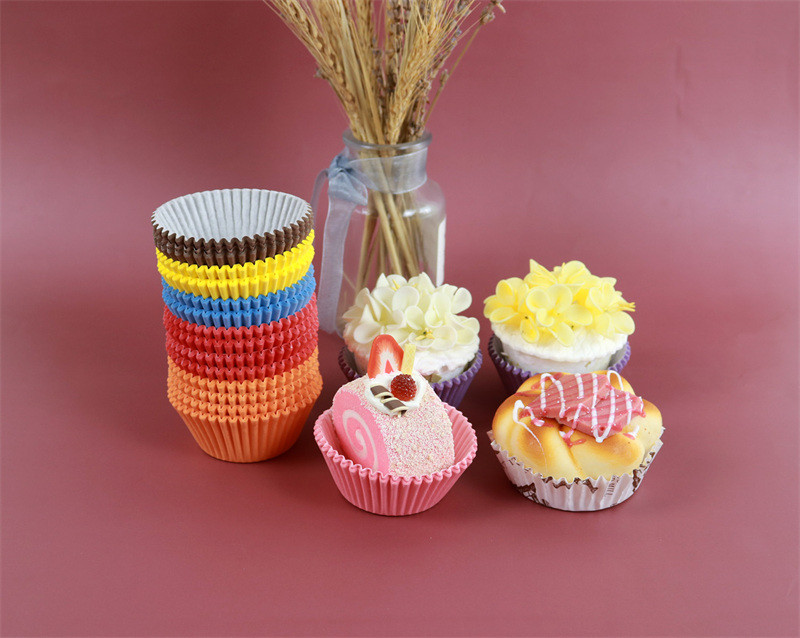 Pink Cupcake Liners in Standard Size Swedish Paper Baking Cups OEM Service Accepted