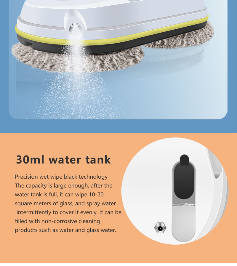 App-Controlled Electric Wet and Dry Window Cleaning Robot with Silk Screen Printing Logo