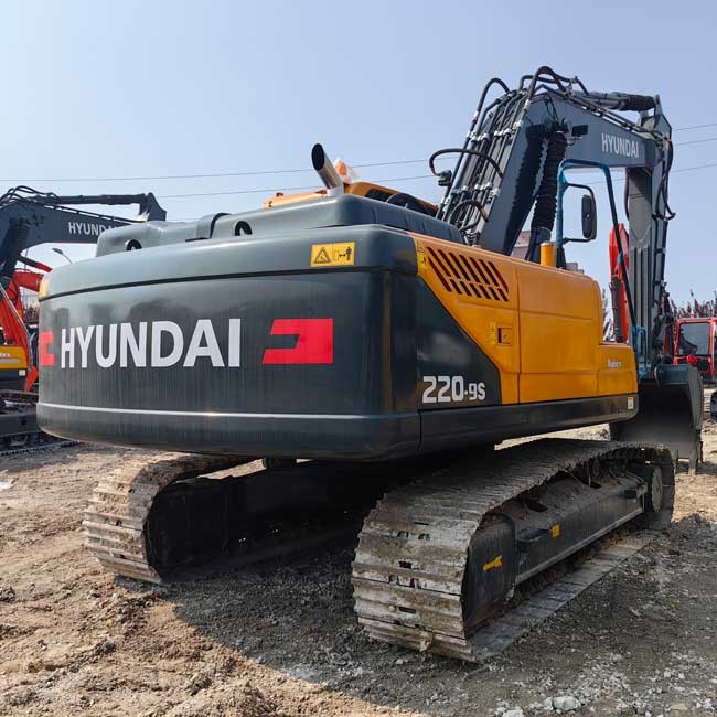 Used Hyundai Crawler Excavator R220-9s Excavator 1.0m3 Bucket Capacity For Construction