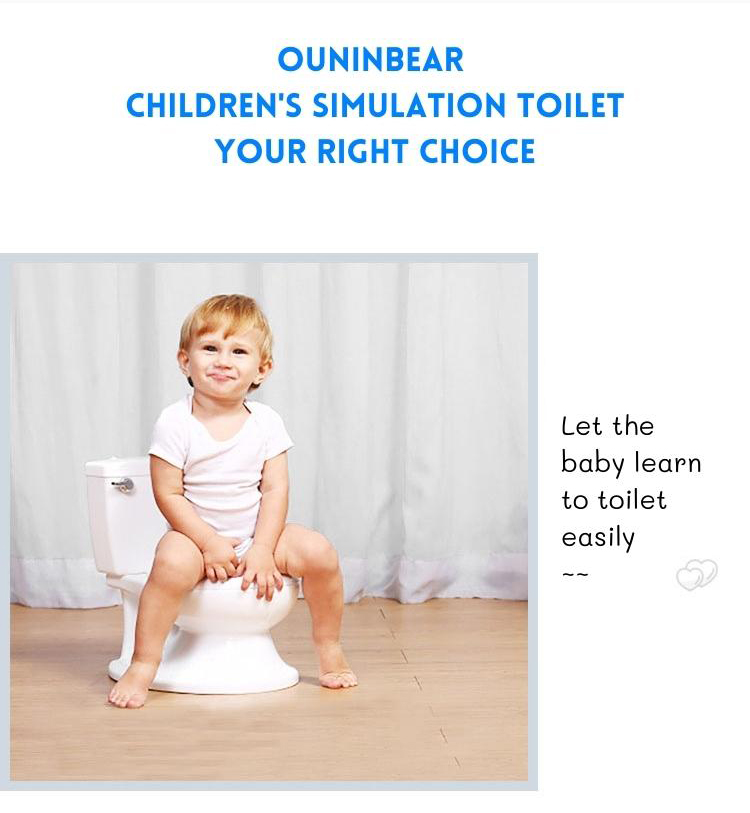 Children Simulation Toilet With Flushing Sound White Blue Pink Potty Seat EN71 Test Certified Baby Training