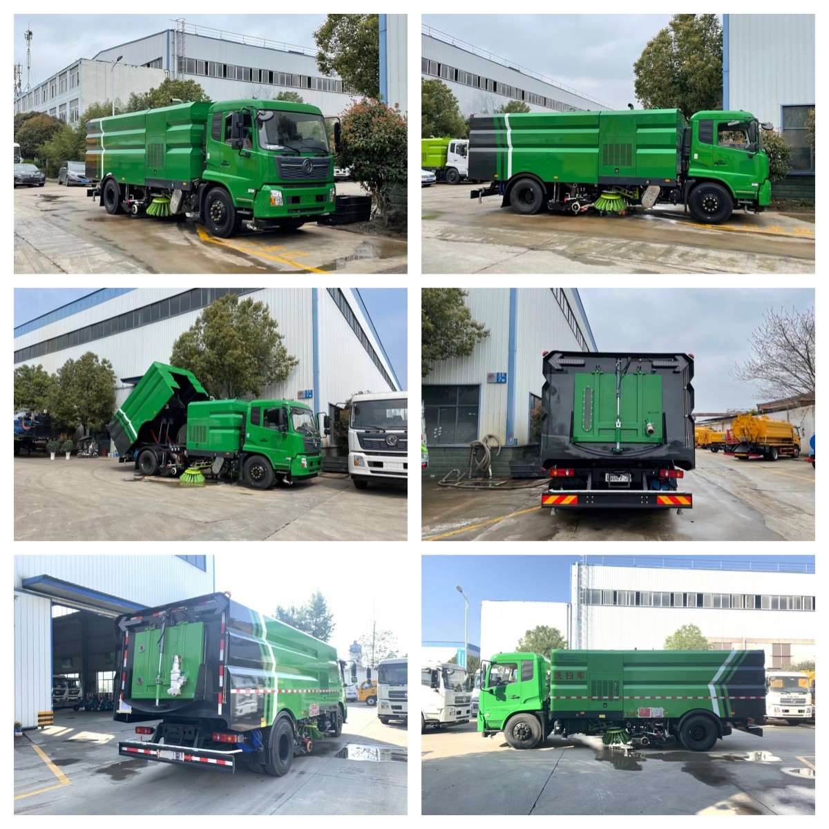 18000kg Street Sweeper Truck Diesel Fueled Truck Mounted Street Sweeper