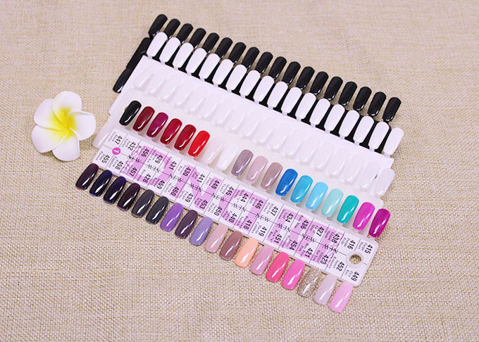 White 36 Colors Nail Art Tips Card Nail Display Board / False Nail Manicure Tools