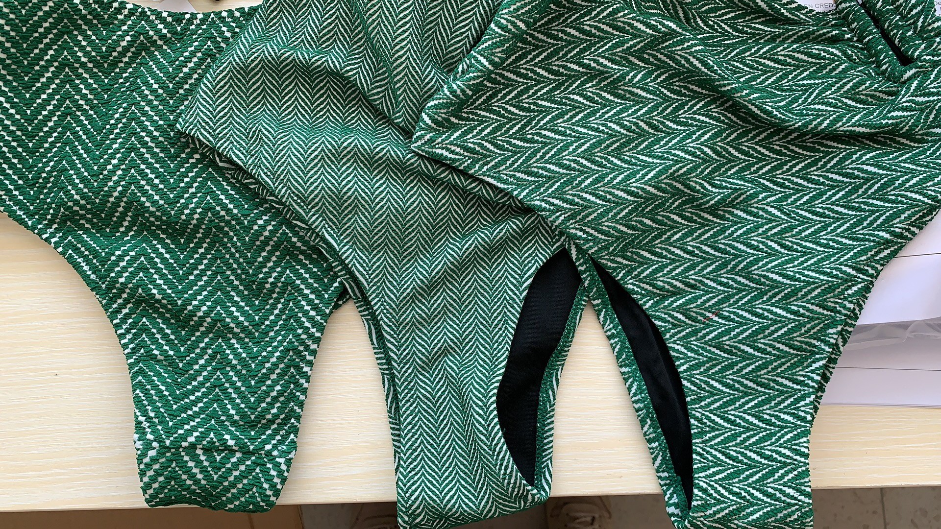 Circular Knit Recyclable Nylon Cloth Stripe Print Eco Friendly 83% Recycled Nylon Spandex