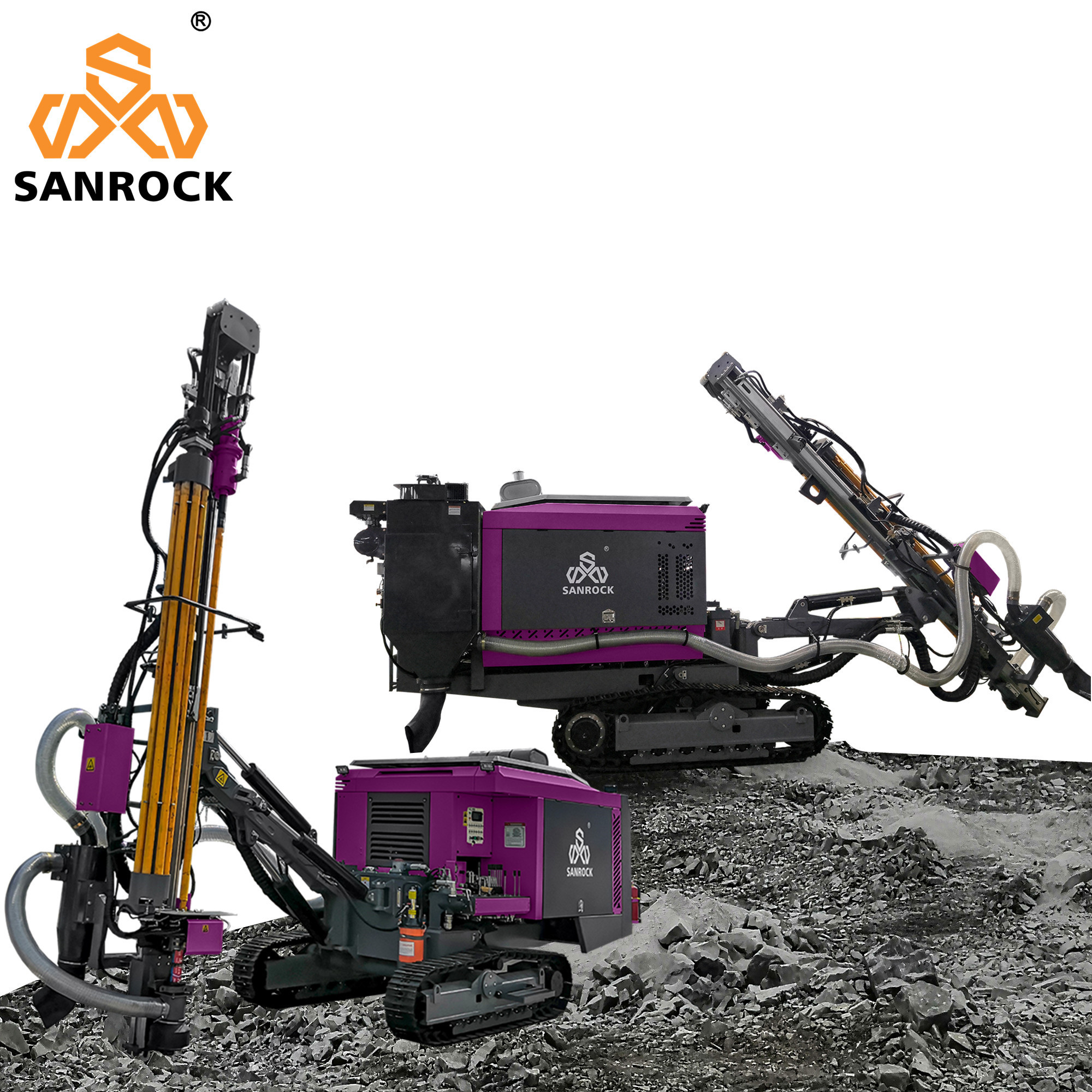 Blast Hole Drilling Rig Equipment Automatic Integrated Hydraulic Mining DTH Drilling Rig