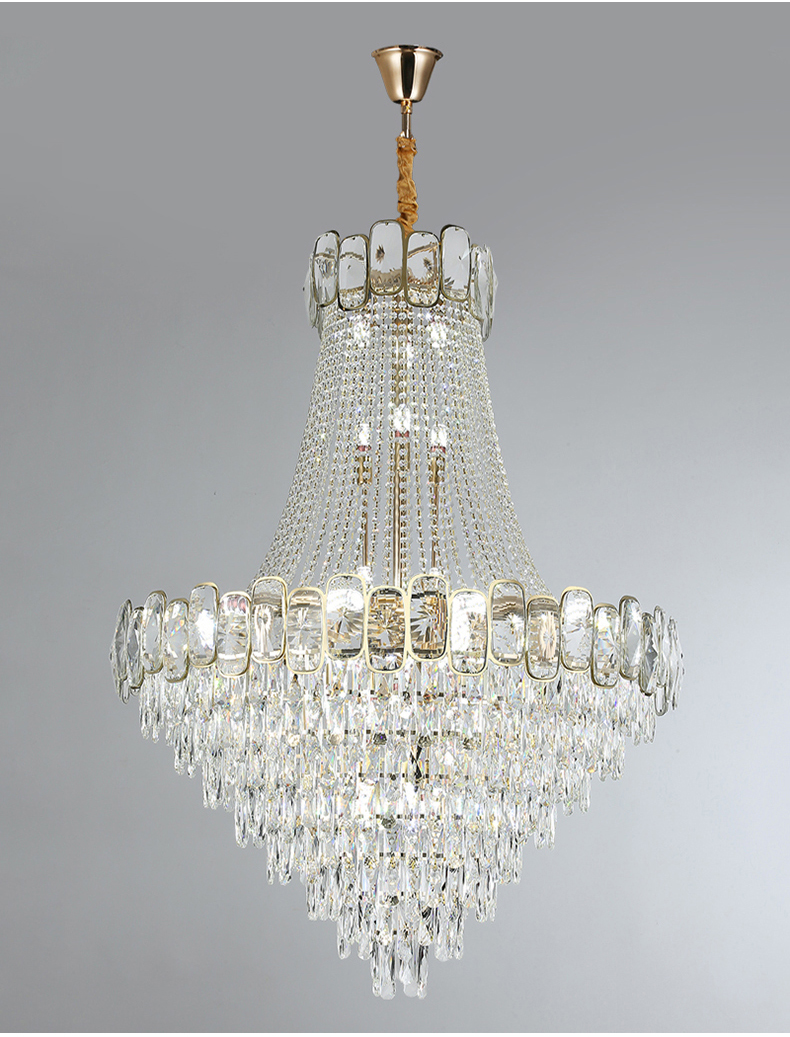 Luxury Crystal Chandelier For Living Room Large Design Lobby Hotel Chandelier(WH-NC-52)
