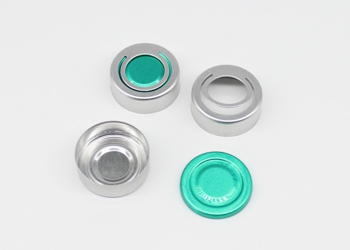 20mm Color Customized Two Pieces Crimp Aluminum Cover Cap With Ring-Pull