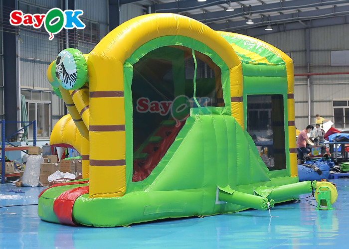 Lion Inflatable Bounce House With Dry Slide Inflatable Castle Bouncer