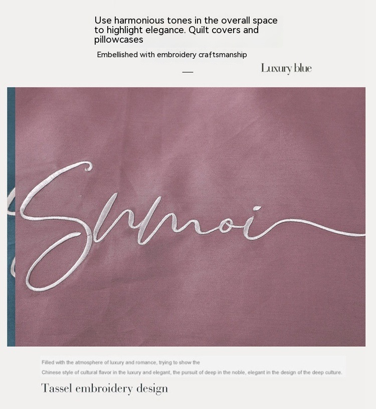 Customized 60s Long Staple Cotton Soft Luxury Duvet Cover Set Comfortable Sets Bedding