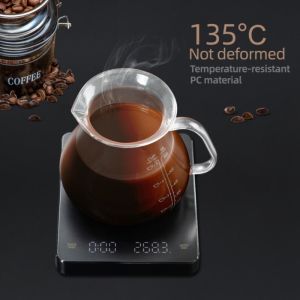 Digital Kitchen Scale Weight Electronic Coffee Scale Timer LED Digital Smart