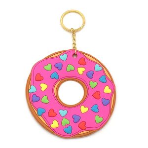 Promotional Custom 3D Relief Soft Touch PVC Rubber Keychains, Non-toxic and