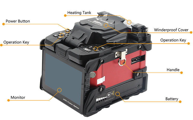 FST-18S Fiber Fusion Splicing Machine Core Alignment Tumtec Fusion Splicer