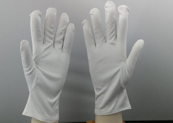 Anti Dust Jewelry Handling Gloves , Microfiber Jewelry Gloves Silk Screen