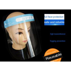  Clear plastic transparent protective face shield masks with sponge Manufactures