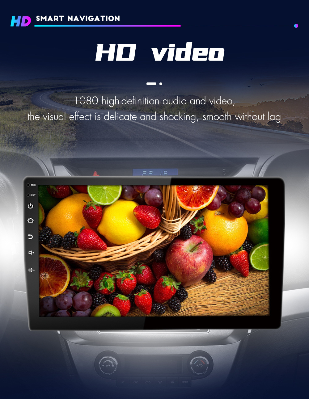 2 64G Car Radio with Rear View Camera Android Auto Carplay GPS Navigation WIFI Bluetooth