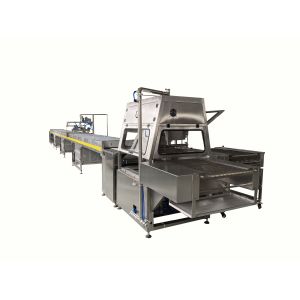 Automatic Biscuit Coating Wafer Snack Food Chocolate Enrobing Machine With