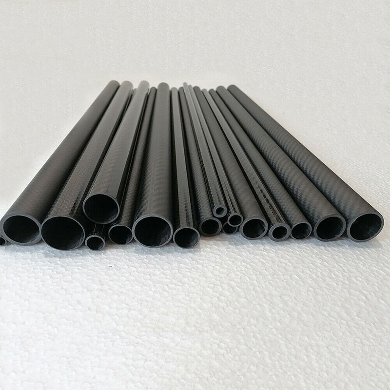 CFRP Reinforced Polymer 3K Plain Carbon Fiber Tubing 500mm Length