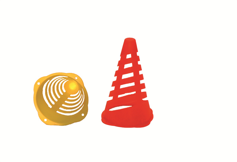 Custom Foldable Hollow Out Tapered Plastic Cones For Football Training