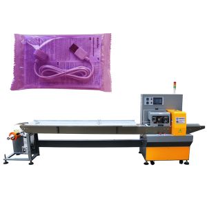  USB Horizontal Flow Pack Machine With Three Servo Controlled Manufactures