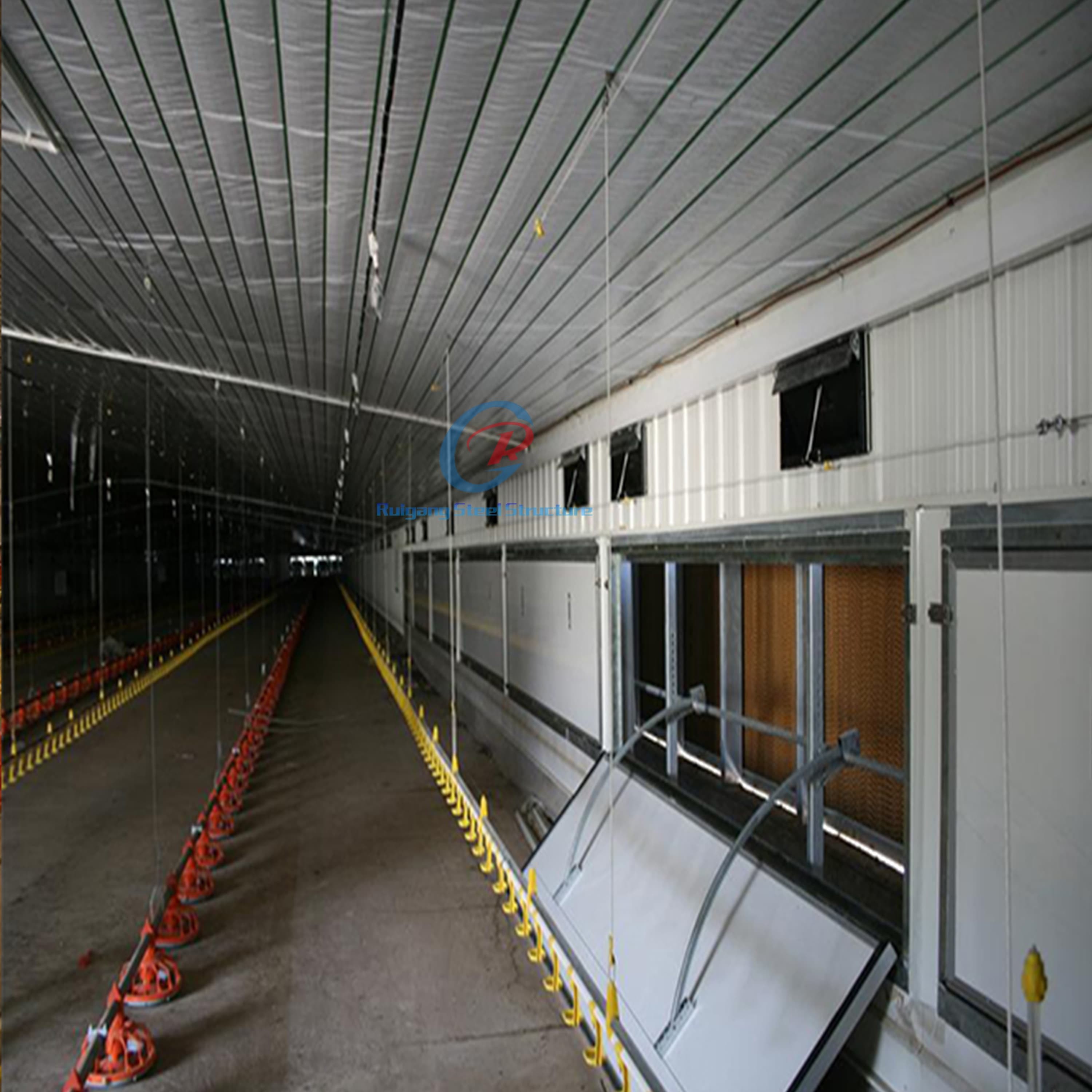 Galvanised Steel Structure Poultry House Customized With Insulated Panels
