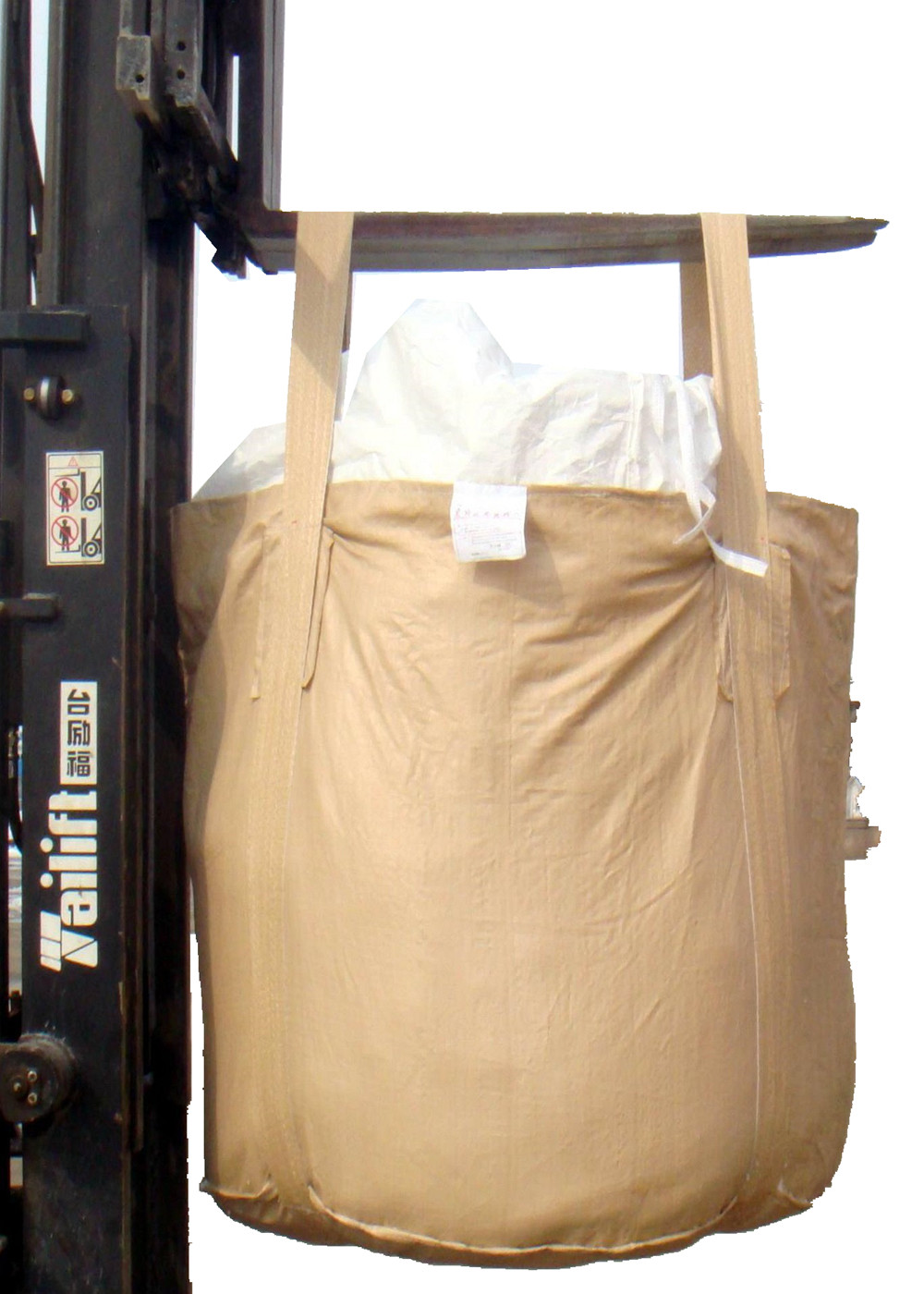 Recycled PP Bulk Material Bags With Filling Spout , FIBC Empty Jumbo Bags