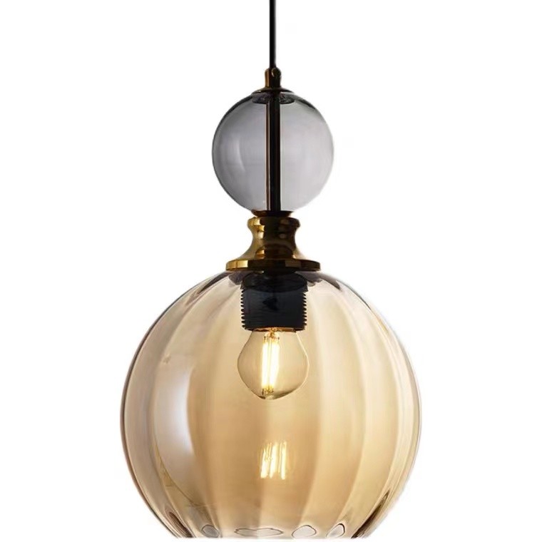 Bulb Pendant Lamp Simple Colorful Glass Lamp Holder Hanging Lamp