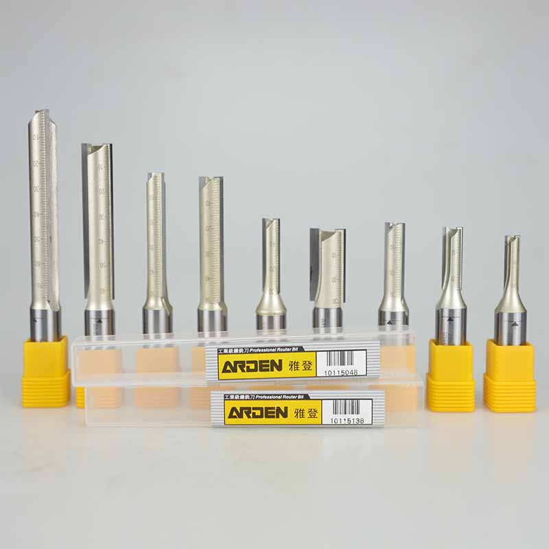 Arden High Precision Straight Knife End Mill 1/2 1/4 Shank TCT Double Edge Cutter Head for Trimming Engraving ODM OEM Customized