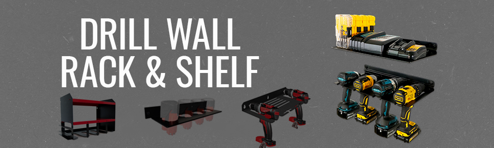 Wall Mount Electrician Tool Rack for Cordless Drill Classification Non-folding Rack
