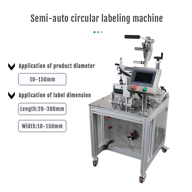 PLC Controlled Desktop Glass Ampoule Vial Labeling Machine for Semi Automatic Labeling