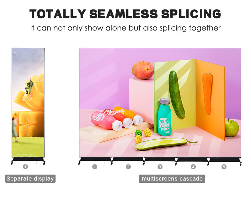 Digital Video Advertising LED Mirror Screen Indoor Ultra Thin Portable P1.75 P2 P2.5