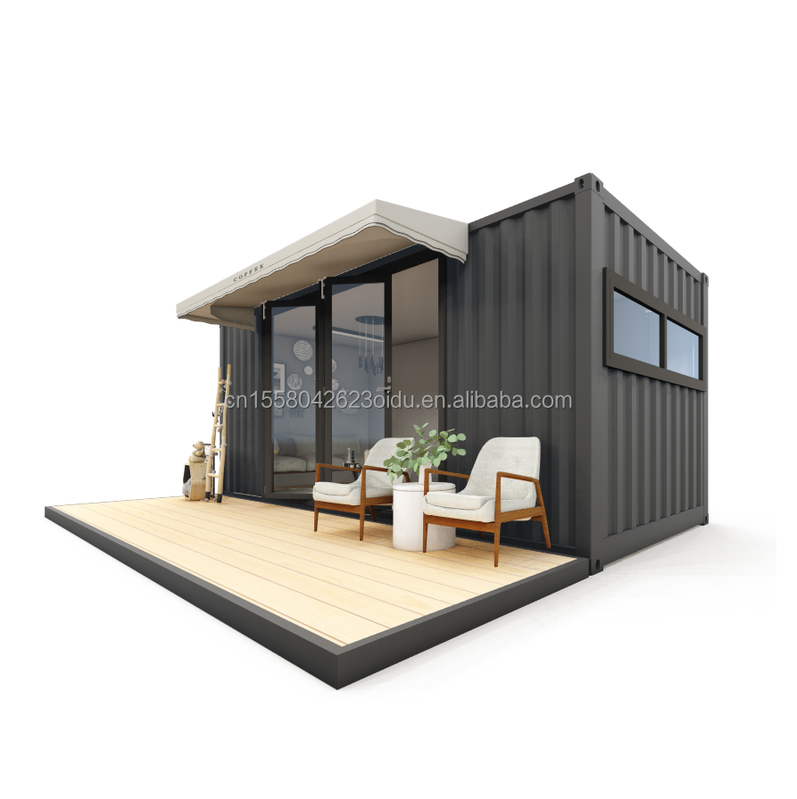 Log 20ft Eco-Friendly Flat Pack Container House Prefabricated Sustainable Construction Steel Structure Resilient Rain Wind Snow Shop