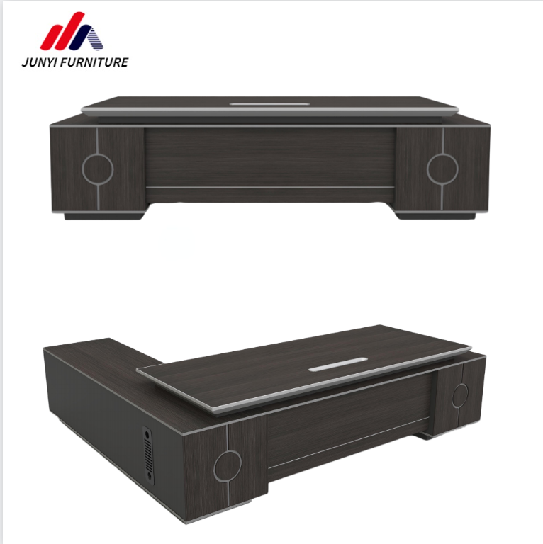 PAINT BAKING PROCESSWOOD GRAINHINCLINED TABLE EDGE Executive Desk for President Manager