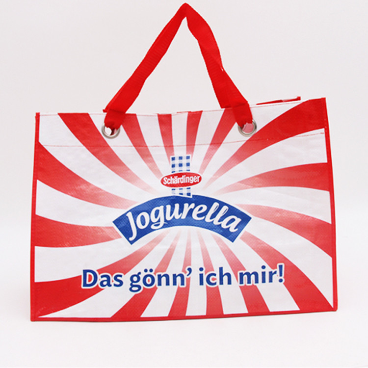 Eco friendly Large Non Woven Laminated Tote Bags With Handle Carrier Shopping Advertising