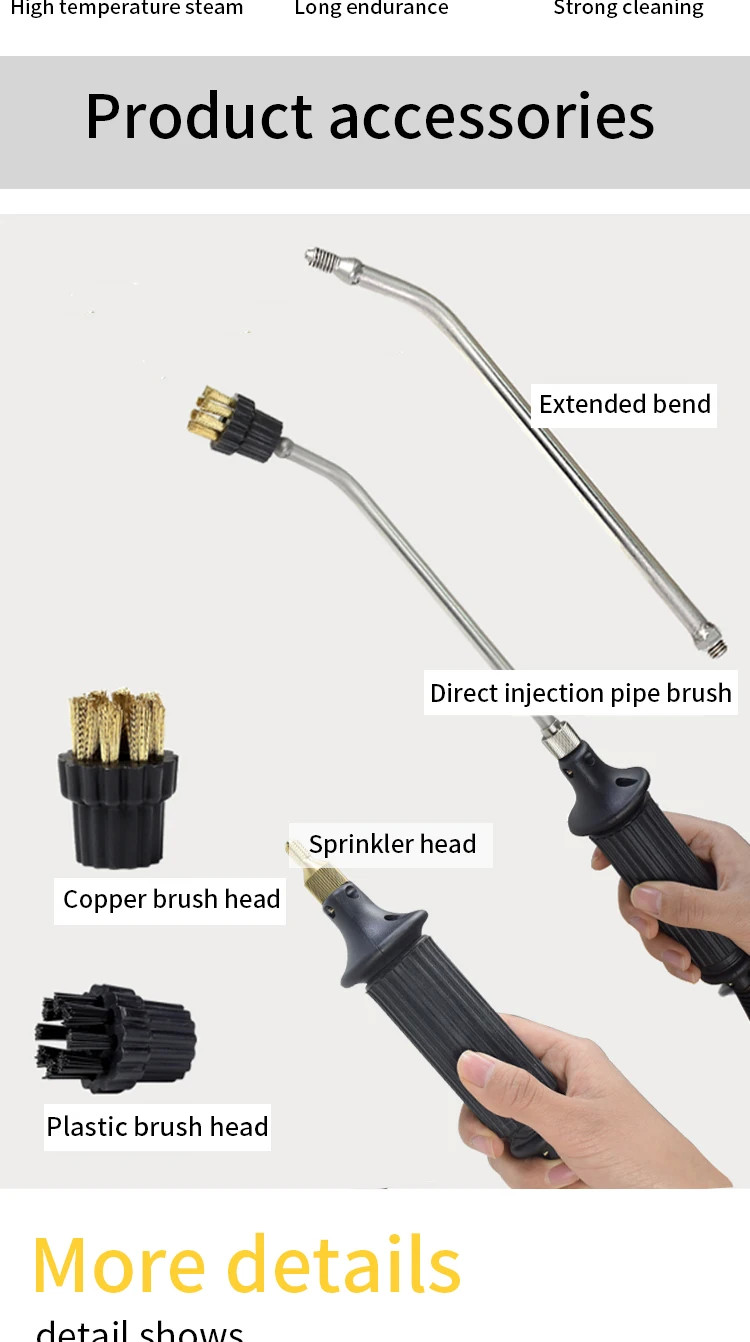 2600w Multipurpose Household Steamer Cleaning Machine Car Kitchen Electric Handheld High Pressure Steam Cleaners